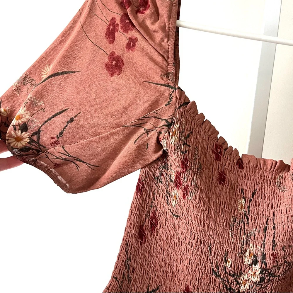 Reformation Blush Pink Floral Meadow Dress - Picture 3 of 5